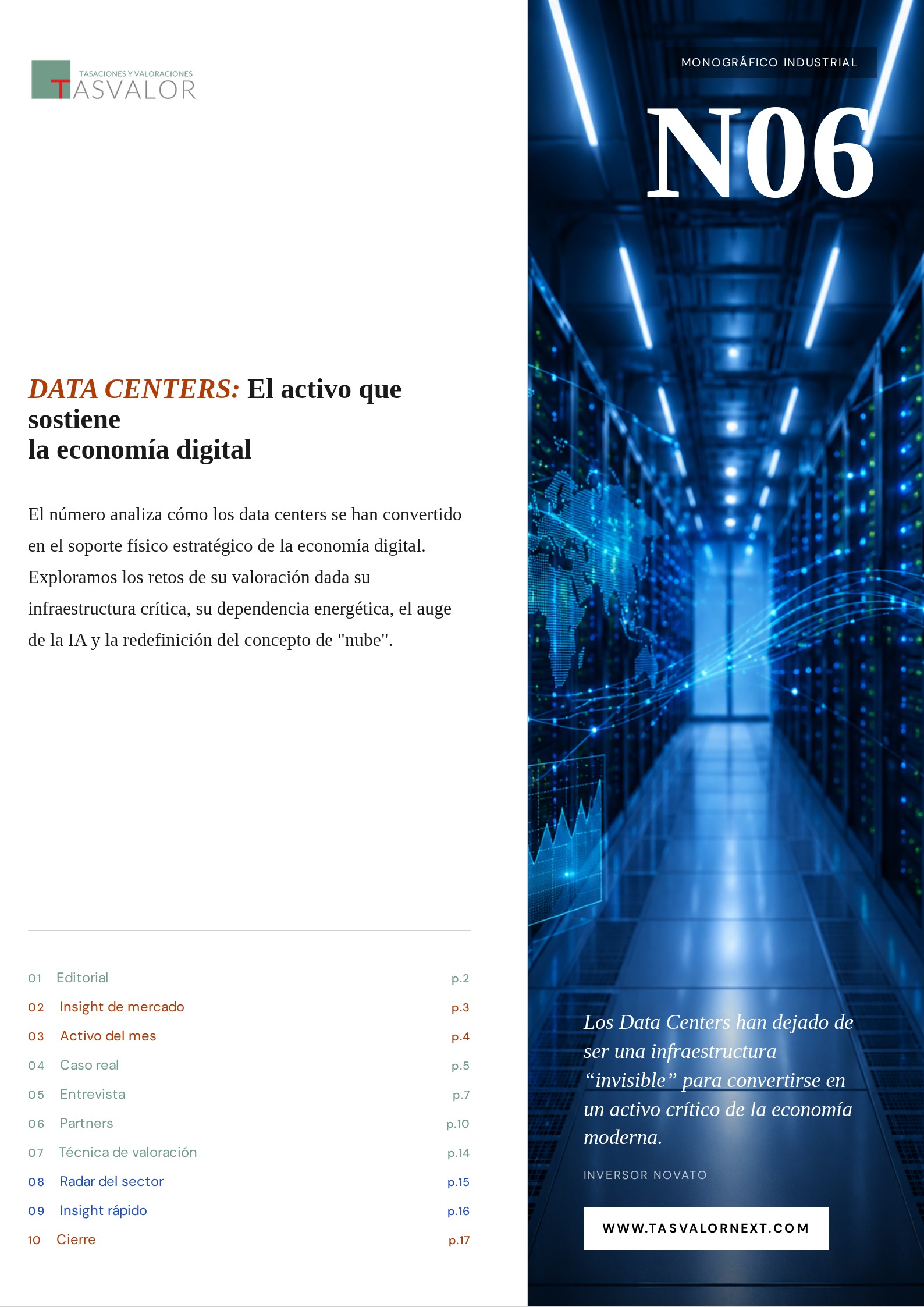 Portada TASVALOR INSIGHTS 06_ DATA CENTERS: El activo que sostiene la economía digital
