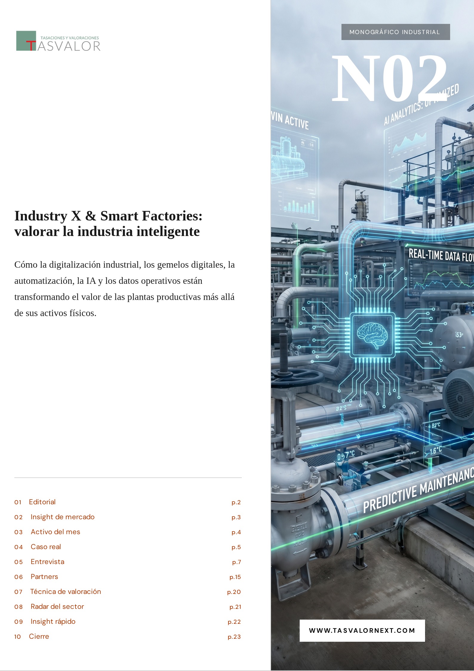 Portada TASVALOR INSIGHTS 02_ Industry X & Smart Factories: valorar la industria inteligente