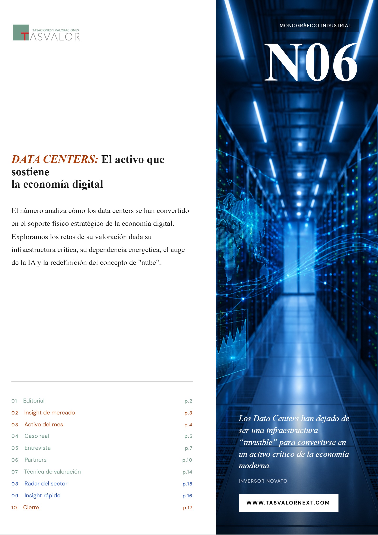 Portada TASVALOR INSIGHTS 06_ DATA CENTERS: El activo que sostiene la economía digital