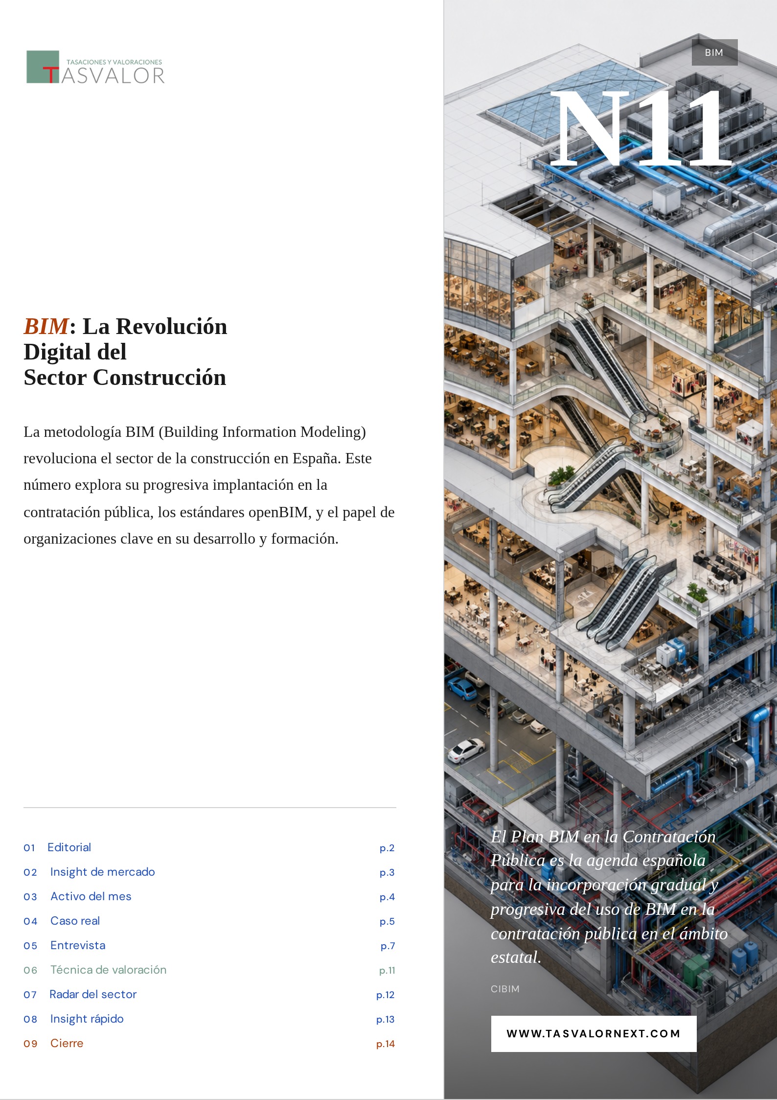 Portada TASVALOR INSIGHTS 11_ BIM : La Revolución Digital del Sector Construcción