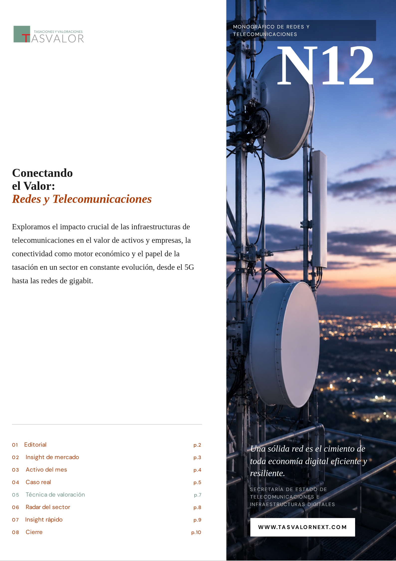 Portada TASVALOR INSIGHTS 12_ Conectando el Valor: Redes y Telecomunicaciones