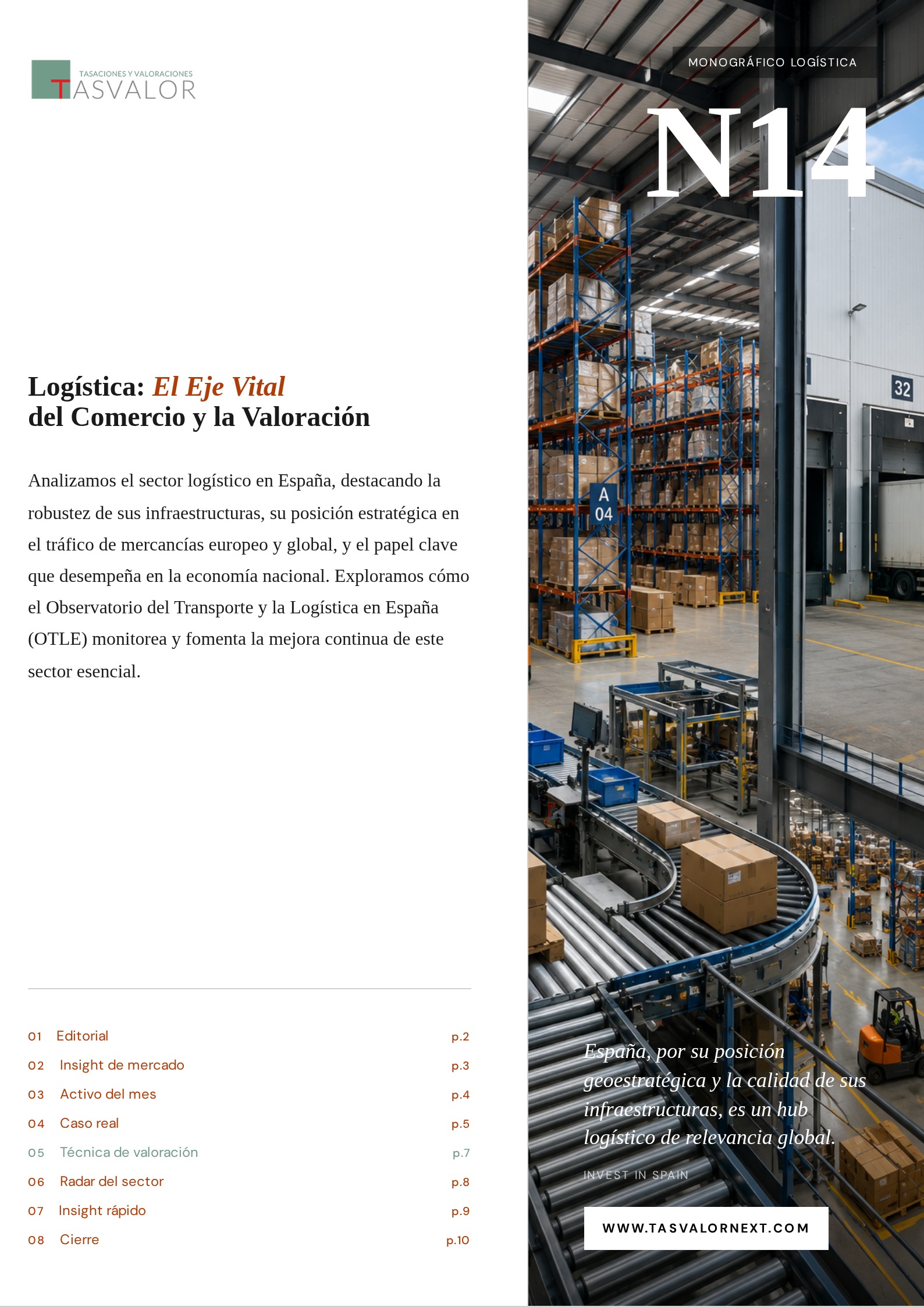 Portada TASVALOR INSIGHTS 14_ Logística: El Eje Vital del Comercio y la Valoración