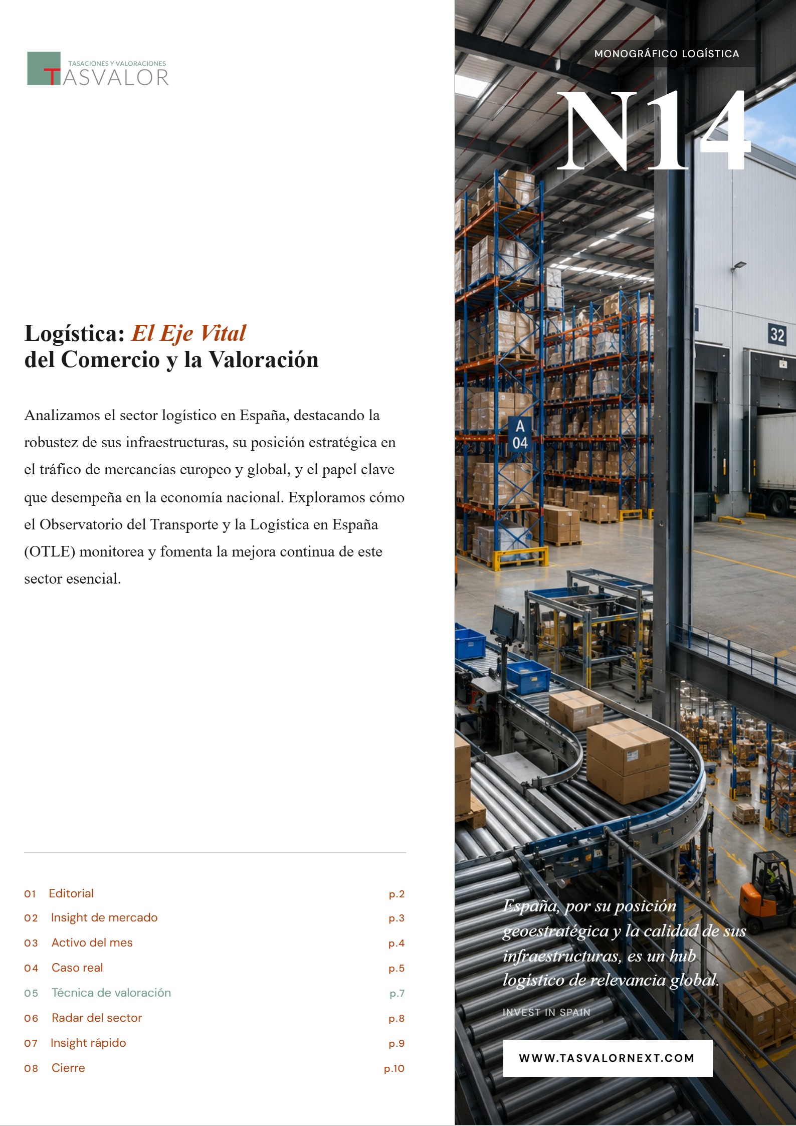Portada TASVALOR INSIGHTS 14_ Logística: El Eje Vital del Comercio y la Valoración