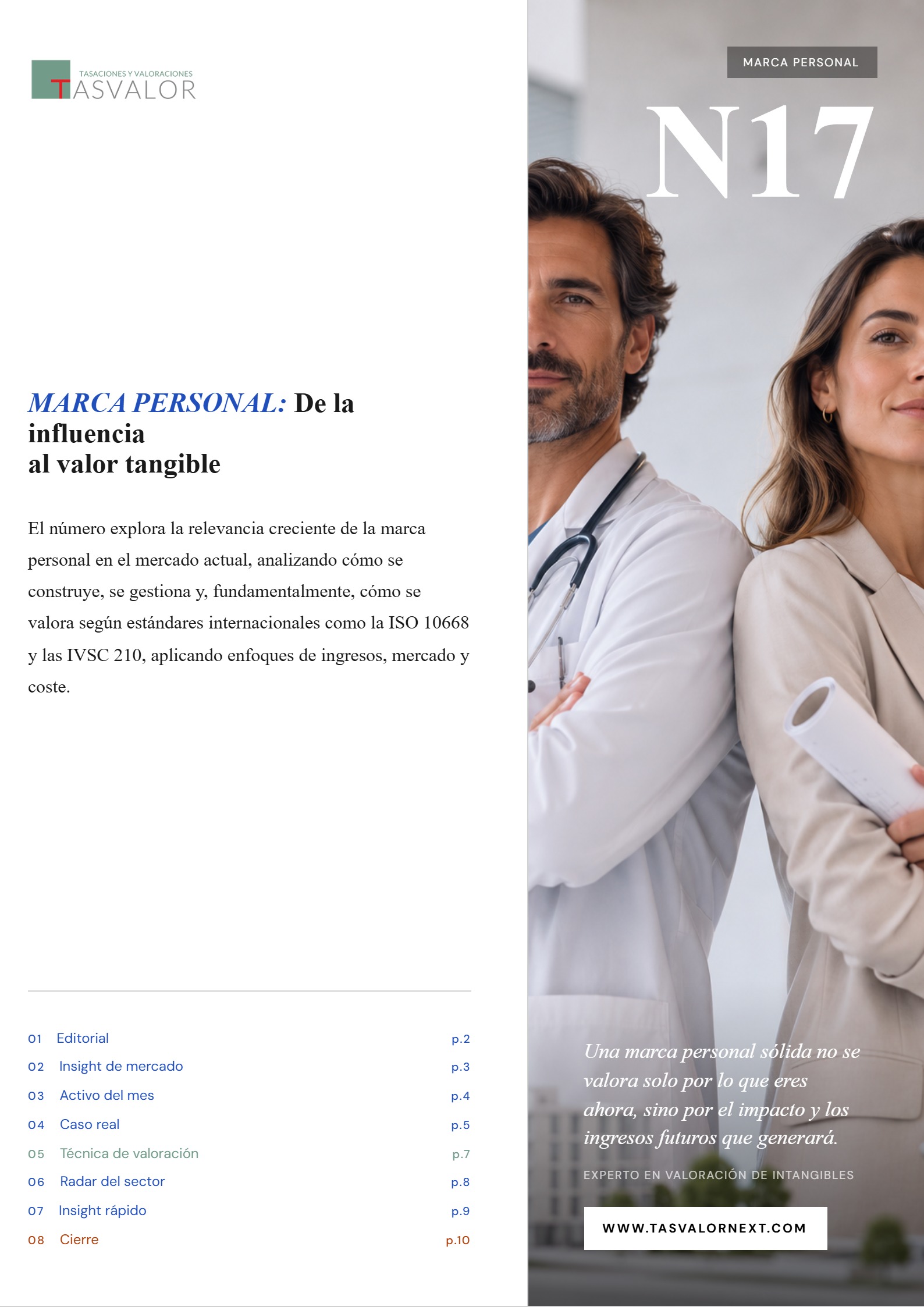 Portada TASVALOR INSIGHTS 17_ MARCA PERSONAL: De la influencia al valor tangible